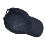 Black baseball cap on a white background